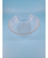Vtg Arcoroc FLEUR 9&quot; Round Serving Salad Fruit Bowl Clear Embossed Flora... - €13,10 EUR