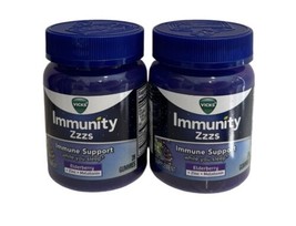 (2) Vicks Immunity Zzzs Immune Support Gummies 28ct Elderberry Zinc 10/2024 - £22.42 GBP