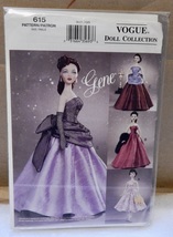 Gene Doll Sewing Pattern Vintage Dress Vogue 615 Ashton-Drake Uncut 2001... - $11.49