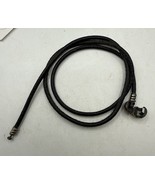 Pandora Black Leather Cord Necklace 20&quot; Sterling Silver Preowned ALE 925 - $47.34 CAD