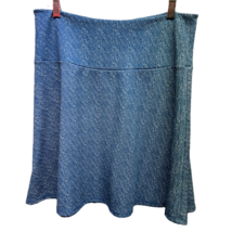 Isla Maude Womens Flare Skirt Blue Above Knee Yoga Waist Stretch M - £20.49 GBP