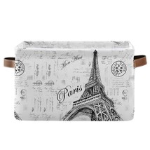 1Pcs Storage Basket Paris Eiffel Tower Large Foldable Storage Bin Cube C... - £30.66 GBP