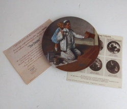 1983 Knowles Norman Rockwell &quot;The Painter&quot; Collector&#39;s Plate #0445M With COA - £11.62 GBP