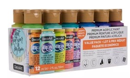 Assorted Brights DecoArt Acrylic Paint Value Pack New - £20.92 GBP