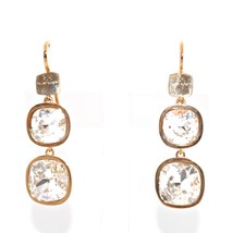 Rebecca Rose Gold Plated Earrings with Dual Clear Crystals - £148.40 GBP