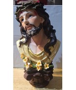 JESUS CHRIST CROWN OF THORNS FLOWER GOD RELIGION RELIGIOUS FIGURINE  - £31.60 GBP