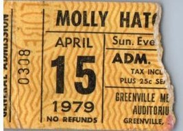 Molly Hatchet Ticket Stub Greenville South Carolina April 15 1979 - £27.05 GBP