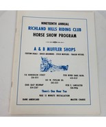Vintage Nineteenth Annual Richland Hills Riding Club Program ~ Texas - $14.00