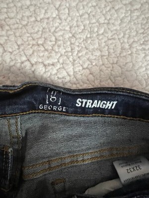 George Men's Athletic Straight Fit Blue Jeans 32x32 Dark Blue RN 52469 Item image 4