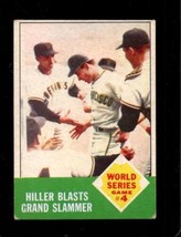 1963 Topps #145 World Series Game 4 Hiller Blasts Grand Slammer Vg+ *X71077 - £3.48 GBP