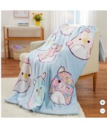 Squishmallows Throw Blue Multicolor Sweet As Squish Snuggle Blanket 50&quot; ... - $29.99
