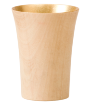 Shirasagi Wood Tumbler Wooden Cup Natural Wood Gold Silver Black Japan Yamanaka - £43.60 GBP