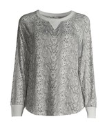 Secret Treasures Women&#39;s Long Sleeve Hacci Shirt 2XL (18-20W) White Snak... - $19.89 CAD