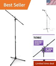 Versatile Microphone Stand with Height Adjustment and Boom Arm - Travel ... - $49.50