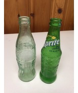 Vintage Glass Sprite (1994) and Coca Cola (1996) Bottles - $285.10 MXN