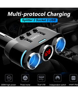 12v-24v car cigarette lighter socket splitter plug - $24.72 CAD
