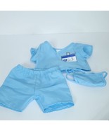 Build-A-Bear Workshop Blue Doctor Scrubs 3 Pieces Mask Shorts Shirt Says... - £13.97 GBP