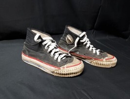 1950s Sanfordized Canvas High Top  Sneakers GRUNGY THRASHED WORN OLD COO... - £14.78 GBP