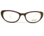 Guess Eyeglasses Frames GU2296 BRN Brown Ivory Oval Cat Eye Crystals 52-... - $55.97