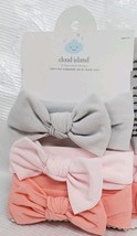 3 Pack Cloud Island Baby Girls&#39; Headwrap Bow One Size Gray/Pink/Coral - $8.99