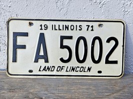 1971 Vintage Illinois License Plate FA 5002 - £14.65 GBP