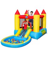 Inflatable Kids Slide Bounce House with 580w Blower - Color: Multicolor - €284,87 EUR