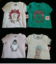 Juicy Couture Girls T shirts to choose Cat print\ Cameo Logo size XS or 2/3 T - £17.54 GBP+