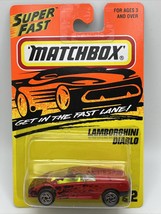 Matchbox Superfast Lamborghini Diablo #22 Red 1995 SEALED Vintage - $9.49