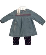 Carters Baby Girls Outfit Chambray Long Sleeve Denim Shirt Print Legging... - $20.87 CAD