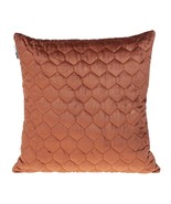 Burnt Orange Tufted Velvet Quilted Throw Pillow - $1,946.09 MXN
