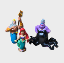 Disney Little Mermaid PVC Figure Cake Topper Playset Lot of 3 Ursula Ariel - £9.85 GBP