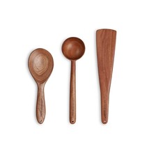 Neem Wood Ladles Wooden Flip Spatula Ladle For Cooking Dosa Roti Chapati - £27.71 GBP