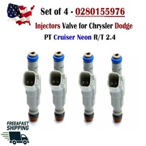 Set of 4 Injectors Valve for Chrysler Dodge PT Cruiser Neon R/T 2.4 0280155976 - £34.49 GBP