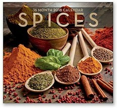 16 Month Wall Calendar 2018 - Spices - £7.14 GBP