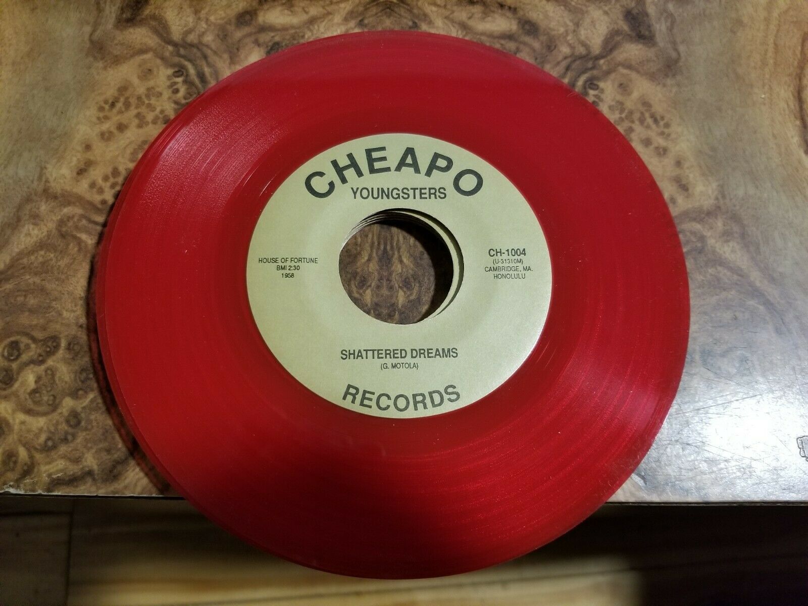 THE YOUNGSTERS &quot;Shattered Dreams&quot; Cheapo CH-1004 Red Wax! - $2.93