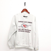 Vintage Kansas City Chiefs Football 1997 Division Champions Sweatshirt XL - £59.22 GBP