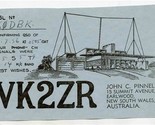 QSL Card VK2ZR Earlwood New South Wales Australia 1956 - £10.90 GBP