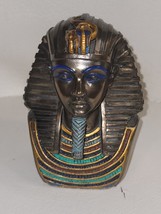 Veronese Design 4&quot; Tall king tut Cold Cast Resin antique bronze hand painted sta - £29.78 GBP