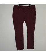SOHO BOYFRIEND BURGUNDY WOMEN&#39;S JEANS DENIM SKINNY LEG sz18 Eyelet desig... - $31.11 CAD