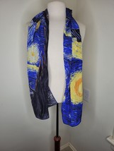 Van Gogh Starry Night 100% silk women&#39;s scarf wearable art - £9.49 GBP