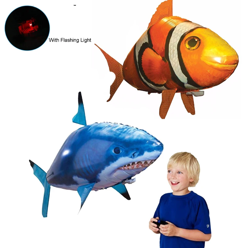 Inflatable Remote Control Shark Toys Air Swimming RC Animal Radio Fly Ba... - $26.32