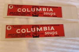HO Scale Vintage Set of Box Car Side Panels, Columbia Soups, Red, #2805 - $15.00