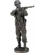 World War II Soldier Taking Aim Figurine Historical Combat Sculpture 13&quot;... - $79.99