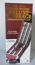 Game Gallery Solid Wood Deluxe Folding Cribbage Board,Cards,Pegs, &amp;Instructions. - £11.83 GBP