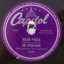 The Sportsmen – Helen Polka / My Wife Has Gone &amp;Left Me 1948 78 rpm Reco... - $12.48