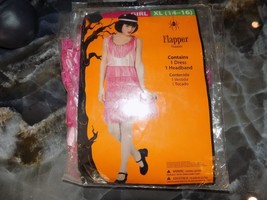 Pink Roaring Flapper Dress Size 14/16 (Xl) Girl&#39;s New No Headband - £14.25 GBP