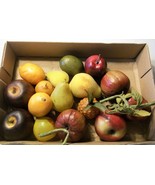 Sugar Pears Apple w Leaves 16 Pieces Realistic Fake Fruit Theatre Prop D... - $24.74