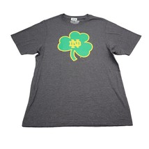 Notre Dame Shirt Mens M Gray Irish Football Baseball T-Shirt Tee Short Sleeve  - £12.36 GBP
