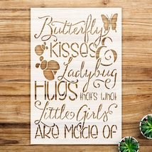 Butterfly and Ladybug Stencil Pattern for Walls and Crafts, Reusable Myl... - $14.69+