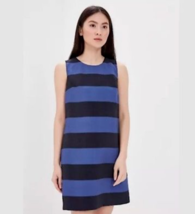 Banana Republic Sz 6 Shift Dress Blue/Black Stripe Shimmer Tank Sheath $... - $7.91
